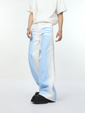 Itooh Drawstring Printed Dirty Dyed Distressed Jeans