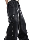 Itooh Large Pocket Studded Leather Pants