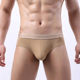 ITOOH Mens Ice Silk Briefs Bulge Pouch Underwear Male Breathable Underpants Man Comfortable Seamless Panties Man's Brief Knickers