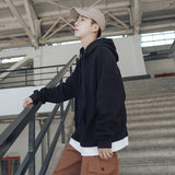 mens fall outfits Sweater Men's Autumn New Korean Style Loose Pullover Hooded Fake Two-Piece Student Sports Casual Jacket