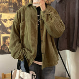 hipster INS Japanese Style Loose Men's and Women's Corduroy Long-Sleeved Shirt Versatile Shirt Jacket