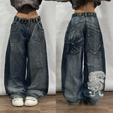 ITOOH 2024 American New Diversified Washed Retro Gradient Baggy Jeans Men And Women Y2K Fashion Casual Gothic High Waist Wide Trousers