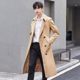 ITOOH Winter Outfits mens winter fashion Plus Size Spring and Autumn Trench Coat Men's Long Korean Style Casual Trendy Loose British Style Coat Men ITOOH Winter Outfits