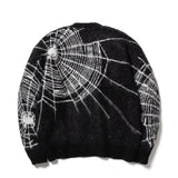 ITOOH 2024 Fall Fashion  Y2k Clothes Harajuku Sweater Hip Hop Streetwear Spider Web Print Casual Sweater Winter Hip Hop Streetwear Sweater Knit Sweater