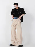 Itooh Drapey Loose Pants with Patchwork Design