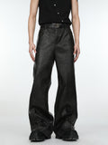 Itooh Deconstructed Three-dimensional Black Leather Pants