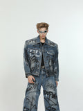 Itooh Heavy Design Graffiti Denim Suit