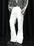 Itooh Multi-pocket White Cargo Bootcut Jeans