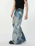 Itooh Trendy Distressed Patched Loose Jeans