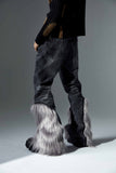 Itooh High Street Washed Distressed Furry Jeans