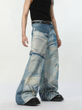 Itooh Trendy Distressed Patched Loose Jeans