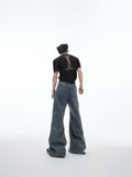 Itooh Mesh Hollow Retro Gradient Jeans