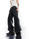 Itooh Large Pocket Studded Leather Pants