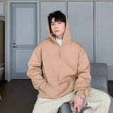 ITOOH Basic Half-zip Hooded Sweatshirt