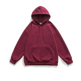 Itooh Basic Solid Color Hooded Sweatshirt