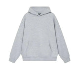 ITOOH Basic Solid Color Hooded Sweatshirt