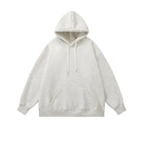 ITOOH Basic Solid Color Velvet Hooded Sweatshirt