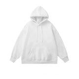 ITOOH Basic Solid Color Velvet Hooded Sweatshirt