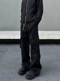 ITOOH Black Wide-Leg Cargo Pants