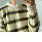 Itooh Casual Loose Striped Sweater