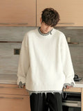 Itooh Contrast Color Crew Neck Sweater