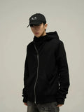 Itooh Diagonal Zipper Hooded Sweatshirt