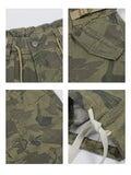 ITOOH Drawstring Waist Camo Cargo Pants