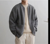 Itooh Grey Zip Knit Cardigan