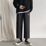 ITOOH New men and wild self-cultivation personality stitching retro plaid casual nine overalls pantalon hombre