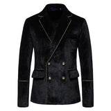 Itooh  New Men's High-end Velvet Suits Fashion Casual Dress Jacket Party Costumes Jacket and Pants