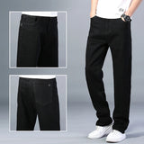 Itooh Breathable Elastic Comfortable Wide Leg Pants  Loose Jeans Straight  Casual Shorts For Men Demin Jogger Plus Size 44