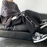 Itooh  pants men's basketball pants loose straight wide leg pants summer thin Korean fashion casual pants sports pants sweatpants