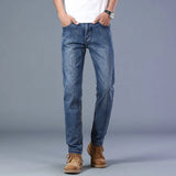 Itooh TOP Brand  Narrow Feet Quality Cotton Denim Jeans Pantalones Whiskering Denim Men Jeans Denim Jeans Elastic Mid Rise