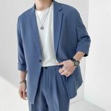 Itooh Spring Summer British Style Formal Blazer Men Korean Fashion Loose Casual Dress Jacket Men Harajuku Social Suit Jacket Men M-2XL