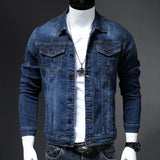 Itooh Men's Fashion Skinny Denim Jacket Classic Design Scratch Washed Blue Slim fit Short Casual Spring Autumn Coat Male Brand Clothes