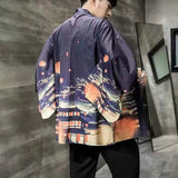 Itooh  Hanfu Male Student Ancient Costume Ancient Style Big Sleeve Scholar Summer Male Chinese Fashion Cardigan Harajuku Shirts