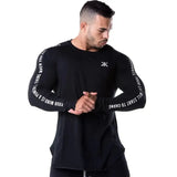 Itooh Men Bodybuilding Long sleeve t shirt Man Casual Fashion Print Slim T-Shirt Male Gyms Fitness Workout Tees Tops Jogger Clothing