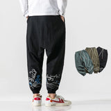 Itooh Men Cotton Linen Harem Pants Mens Jogger Pants  Male Trousers Traditional Casual Track Pants Chinese style Bloomers Trousers