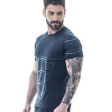 Itooh Mens Compression Skinny T-shirt Gyms Fitness Tight T Shirt Summer Short Sleeve Quick Dry Tee Tops Male Workout Clothing