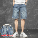 Itooh Summer New Men's Retro Blue Short Jeans Classic Style Fashion Casual Stretch Cotton Denim Shorts Male Brand