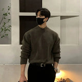 Itooh Half-Turtleneck Pleated Stretch Sweater