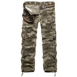 Itooh Spring & autumn Men's Loose Multi-Pocket Camouflage Pants Men Casual Cotton Straight Washed-Pocket Pants Male Trousers 40