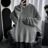 ITOOH Men Korean Fashion Sweaters Solid Color Oversized Sweater Men Long Sleeve Shirts Autumn Winter Clothing Men Streetwear Pullovers