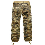 Itooh Spring & autumn Men's Loose Multi-Pocket Camouflage Pants Men Casual Cotton Straight Washed-Pocket Pants Male Trousers 40