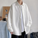 ITOOH Men Korean Fashion White Long Sleeve Shirts 2023 Mens Harajuku Black Oversized Shirt Male Button Up Shirts Blouses 5XL