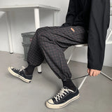 ITOOH New men and wild self-cultivation personality stitching retro plaid casual nine overalls pantalon hombre