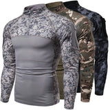 ITOOH New Mens Camouflage Military Long Sleeve Tee  Assault Long Sleeve Tight T Shirt Tops