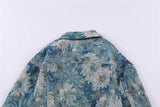 ITOOH Winter Outfits Men Floral Jacquard Denim Jackets