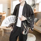 Itooh  Hanfu Male Student Ancient Costume Ancient Style Big Sleeve Scholar Summer Male Chinese Fashion Cardigan Harajuku Shirts