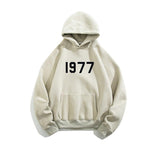 ITOOH Letter Printed Plus Velvet Hooded Sweatshirt